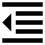 Indent Decrease SVG Icon